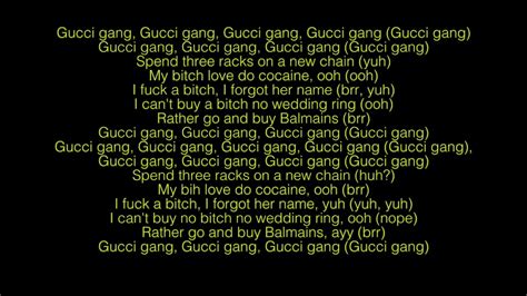 lil pump gucci gang lyrics.